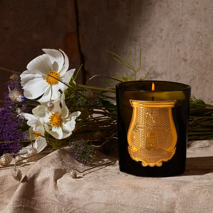 Trudon Madeleine, Floral Leather Candle - Mirrors Beauty
