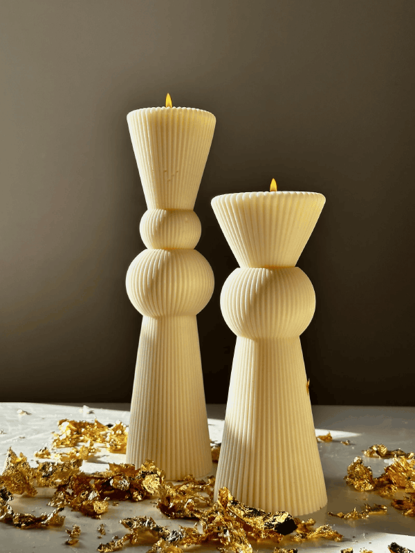 Olive Gergel Tower Eco Candle - Mirrors Beauty