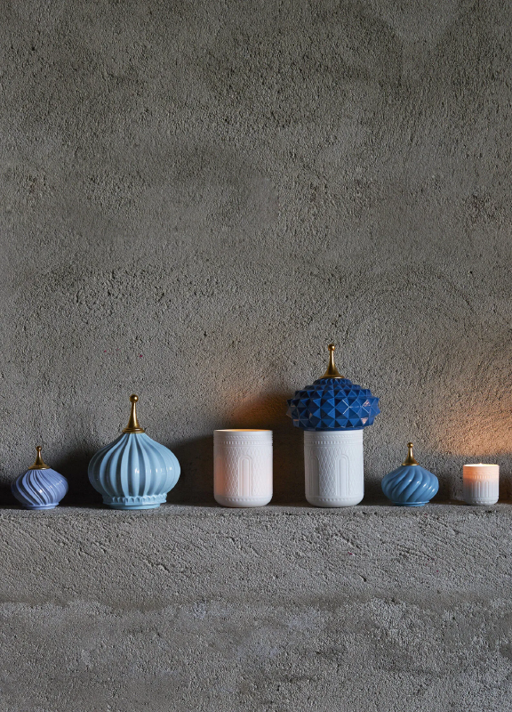 LLadro Blue Spire Candle 1001 Lights - Mirrors Beauty