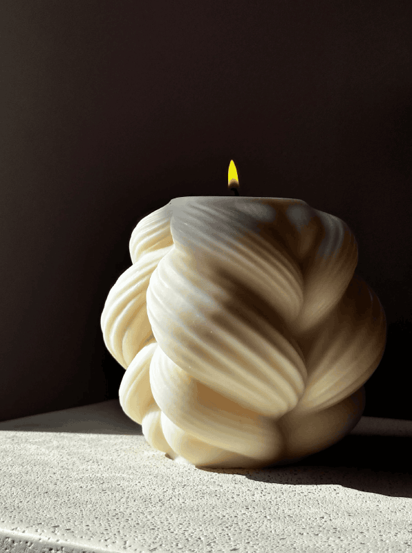 Olive Gergel Braided Eco Candle - Mirrors Beauty