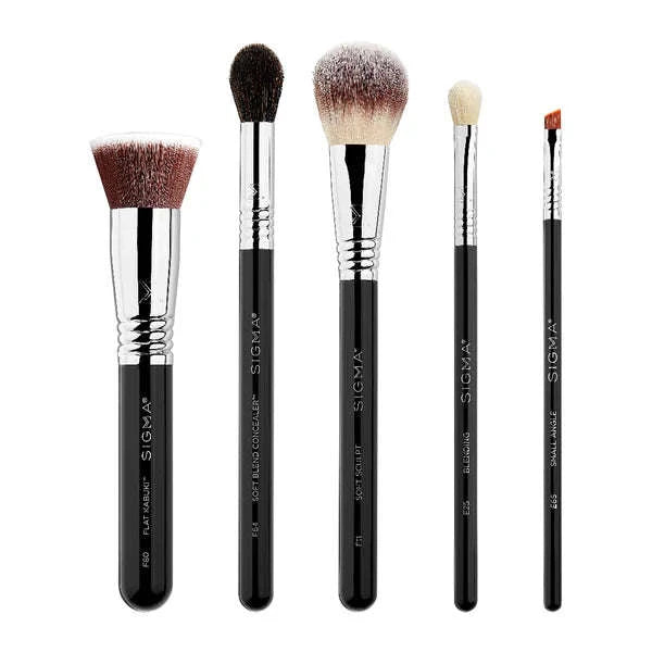 Sigma Beauty Must Have Brush Set 5 Favorite face + Eye Brushes Mirrors Beauty