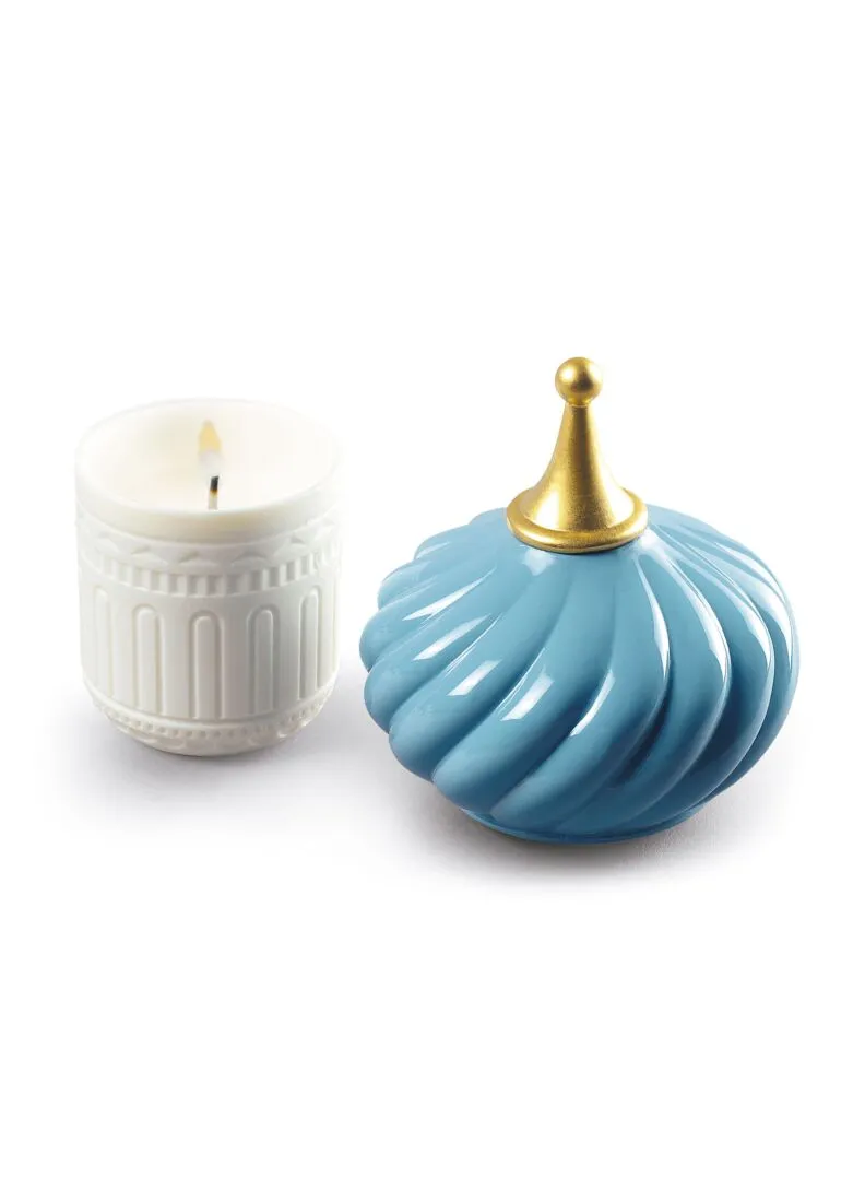 LLadro Turquoise Spire Candle 1001 Lights - Mirrors Beauty