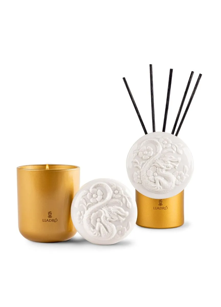 LLadro Dragon candle - Redwood fire - Mirrors Beauty
