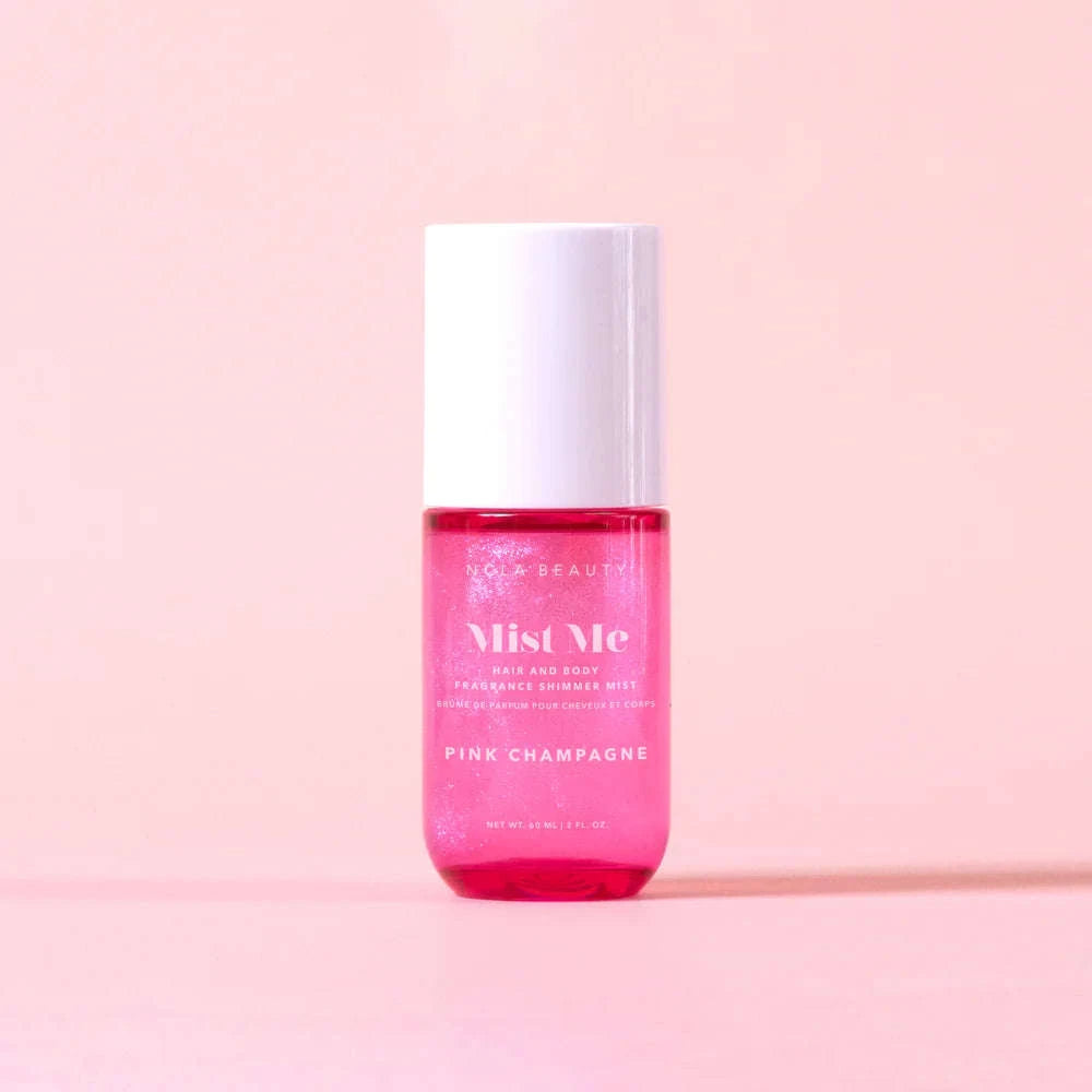 NLCA BEAUTY Mist Me Hair and Body Shimmer Mist Pink Champagne Mirrors Beauty