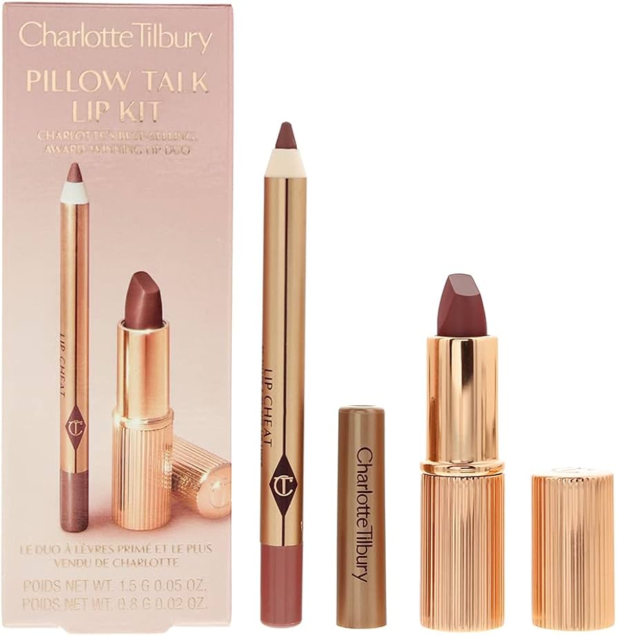 Charlotte Tilbury Mini Pillow Talk Deep Lipstick & Liner Set Mirrors Beauty