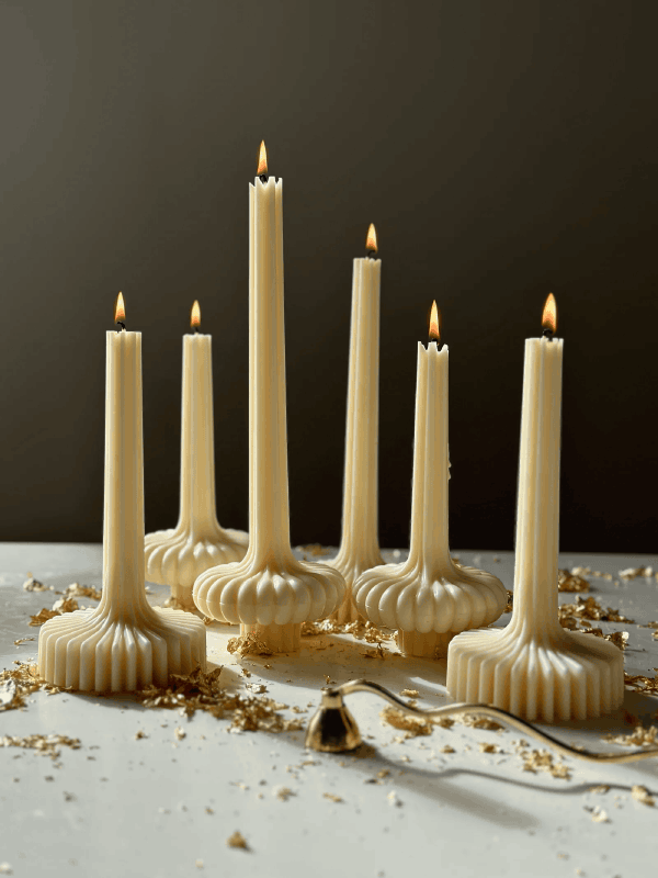 Olive Gergel Fluted Flame Column #2 - Mirrors Beauty