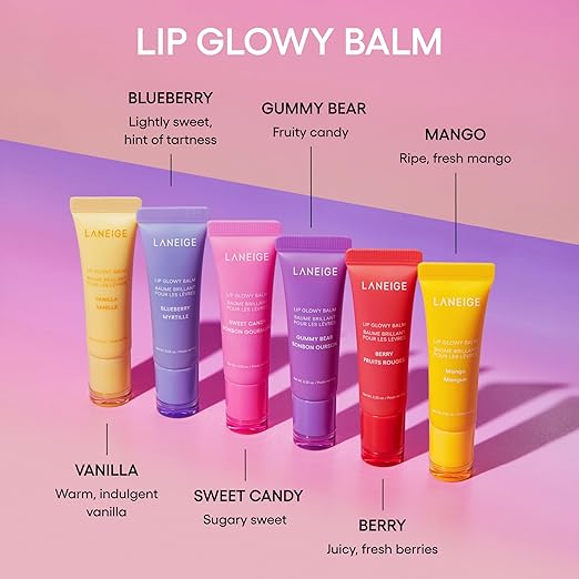 Laneige Mini Lip Glowy Bal Set (4 Pieces) - Mirrors Beauty