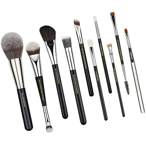 Bdellium Tools Maestro Pro Collection 10pc. Brush Set with Roll-up Pouch Mirrors Beauty