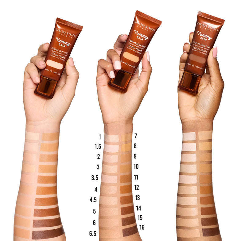 Danessa Myricks Yummy Skin Serum Skin Tint Foundation with Peptides + Ceramide - Mirrors Beauty