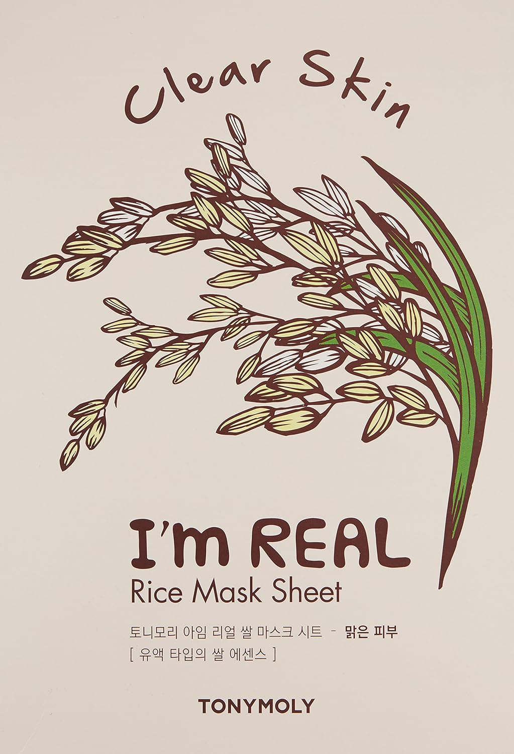 Tonymoly I`m REAL Rice Mask Sheet Clear Skin - Mirrors Beauty