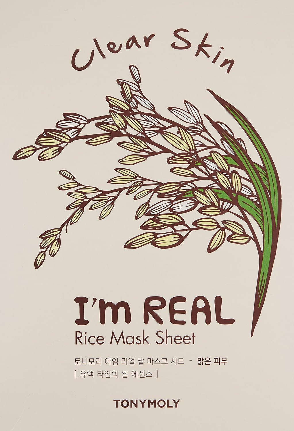 Tonymoly I`m REAL Rice Mask Sheet Clear Skin - Mirrors Beauty