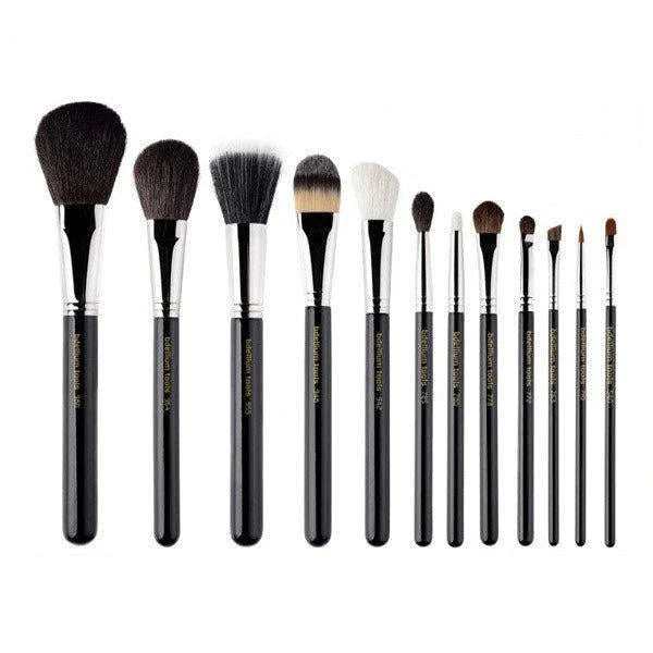 Bdellium Tools Maestro Series Complete 12pc. Brush Set WIth Roll Up Pouch Mirrors Beauty