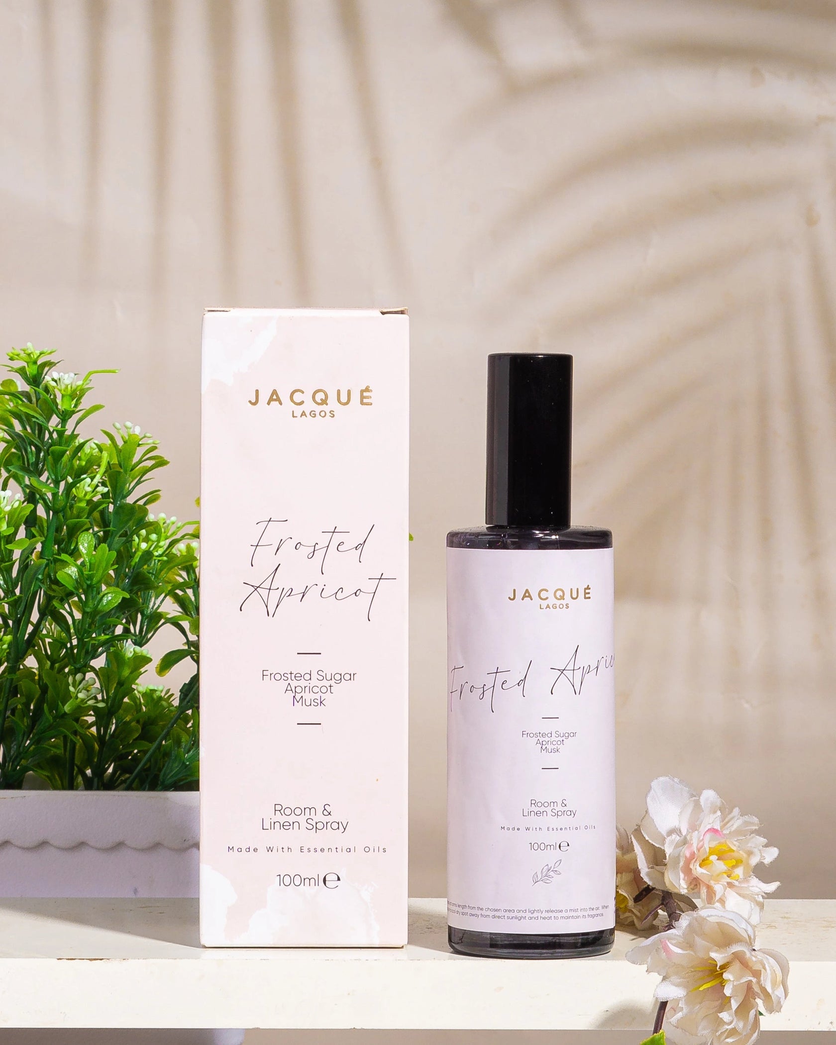 Jacque Frosted Apricot Room & Linen Spray - Mirrors Beauty