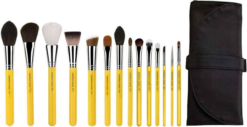Bdellium Tools Professional Makeup Brush Studio Series The Collection 14pc. Brush Set with Roll-Up Pouch