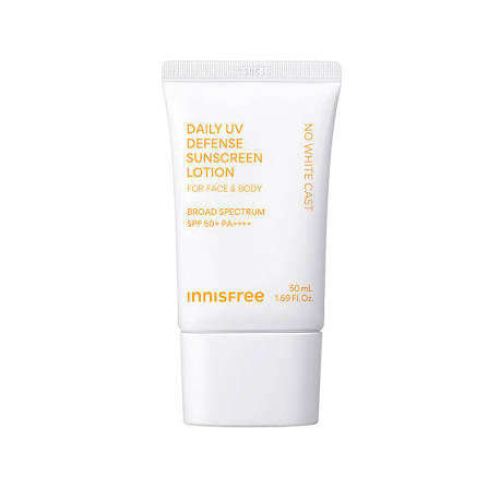 Innisfree Daily UV Defense Sunscreen SPF 50+ Mirrors Beauty