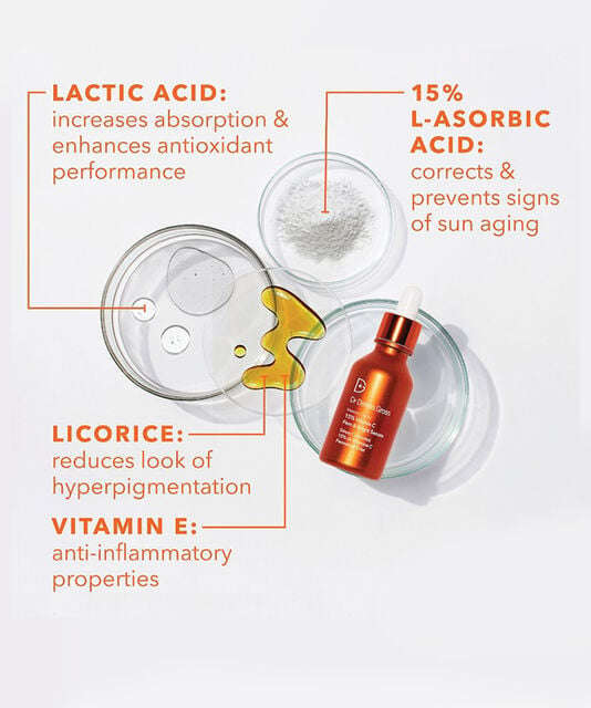 DR DENNIS GROSS Vitamin C Lactic 15% Vitamin C Firm & Bright Serum Mirrors Beauty