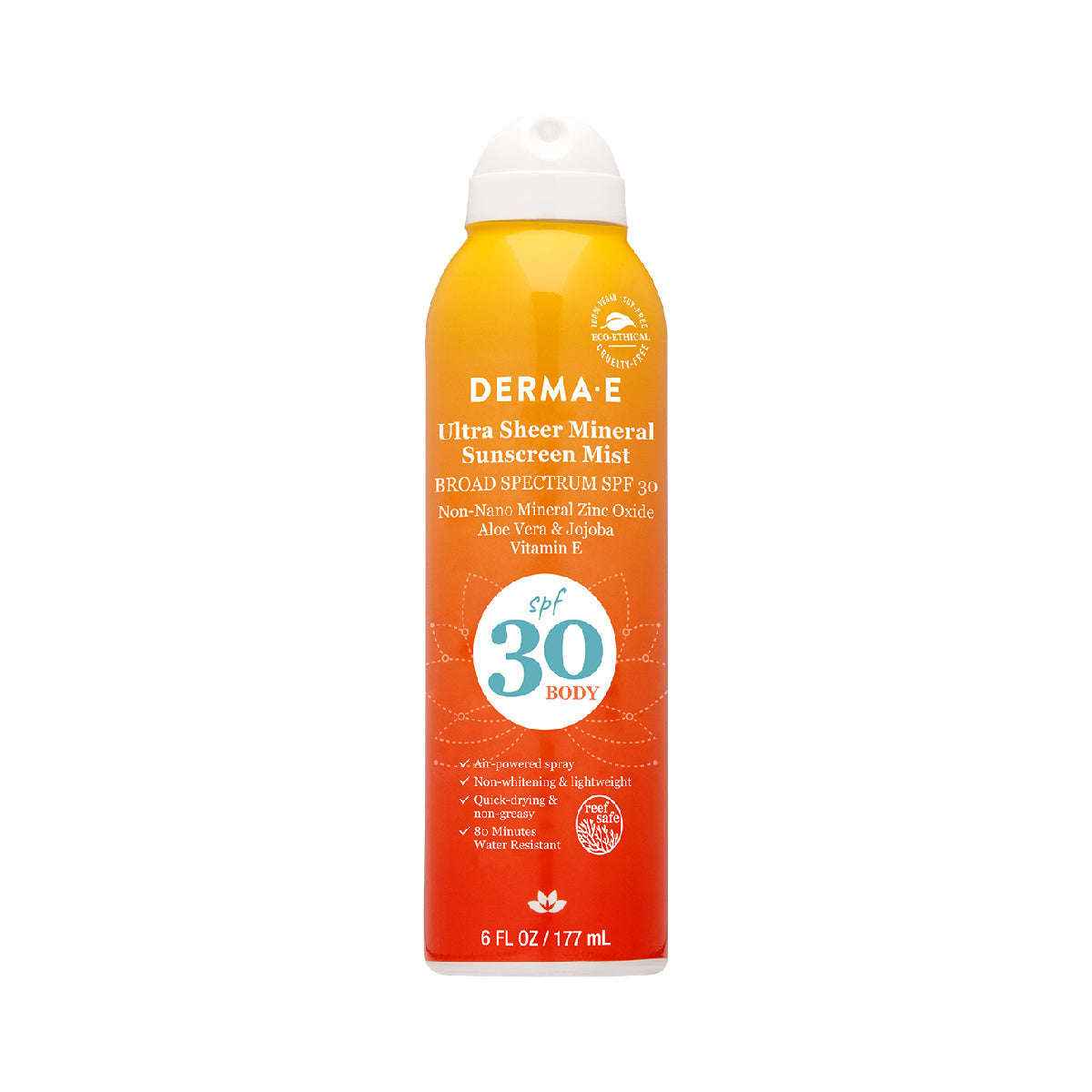 Derma E Ultra Sheer Mineral Body Sunscreen Mist Spf 30