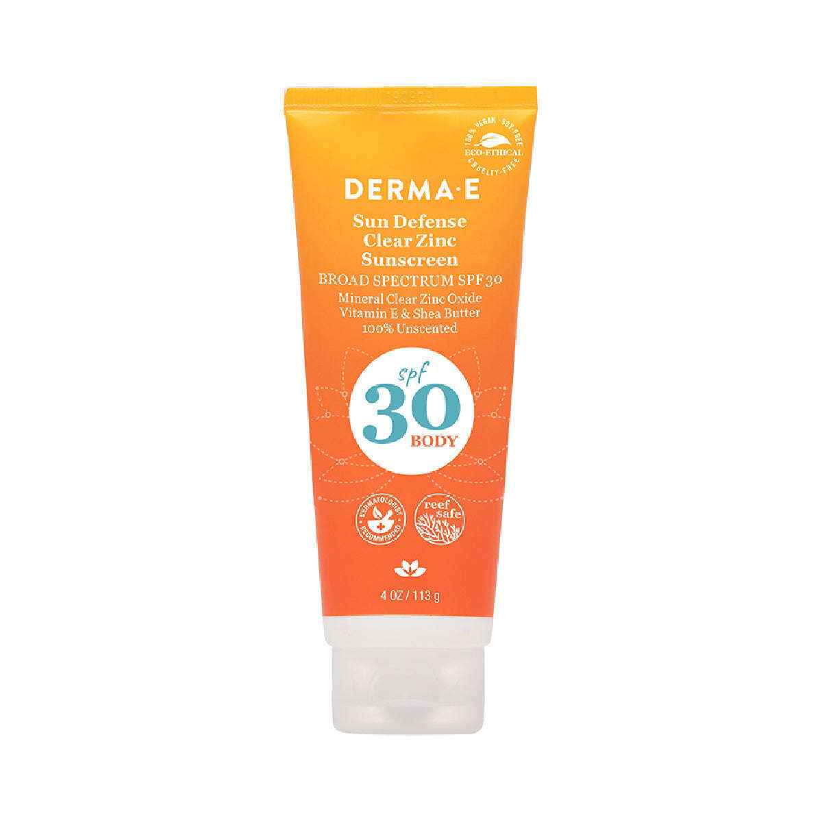 Derma E Sun Defense Clear Zinc Sunscreen Spf30 Body