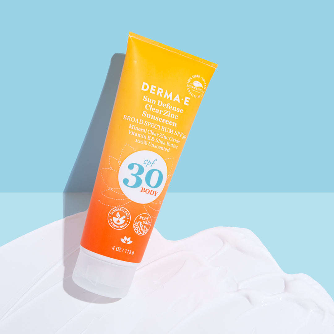 Derma E Sun Defense Clear Zinc Sunscreen Spf30 Body Mirrors Beauty
