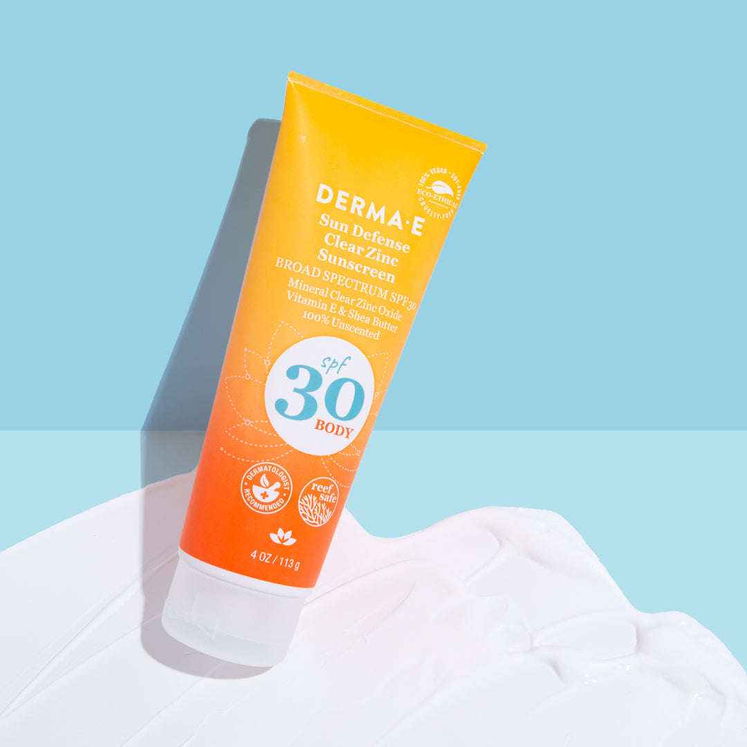 Derma E Sun Defense Clear Zinc Sunscreen Spf30 Body