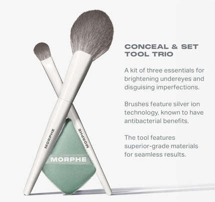 Morphe Conceal & Set Tool Trio Mirrors Beauty