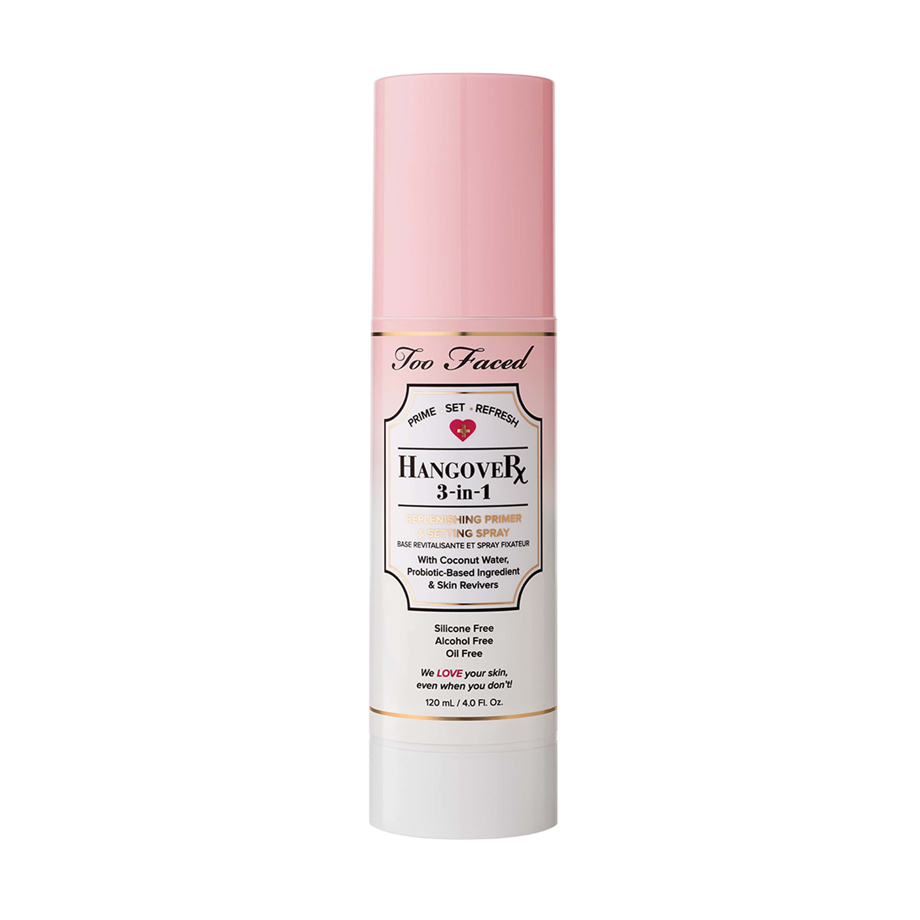 Too faced Hangover 3-in-1 Replenishing Primer & Setting Spray Mirrors Beauty