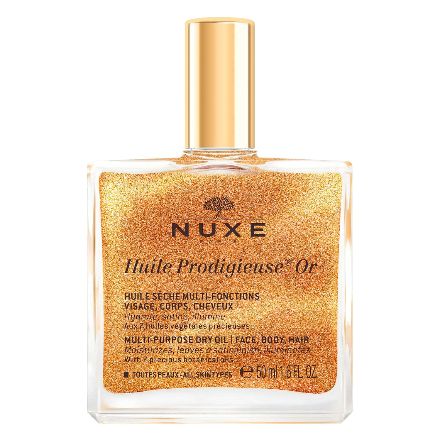 Nuxe Prodigieuse Or Multi-Use Dry Oil with Golden Shimmer Mirrors Beauty