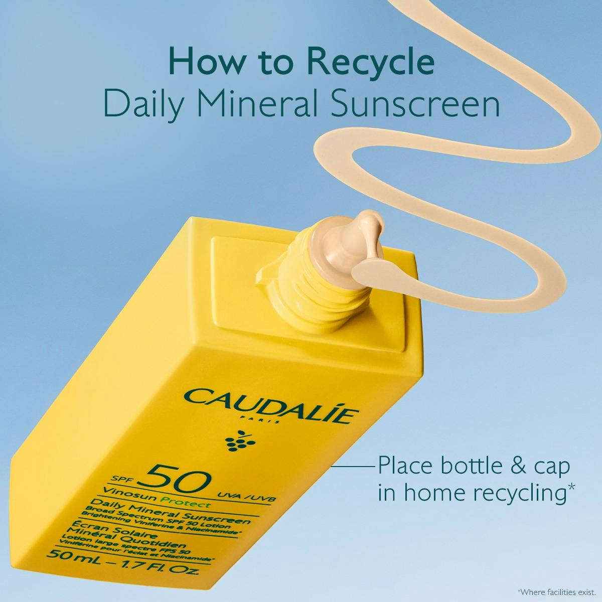 Caudalíe Vinosun Protect Daily Mineral Sunscreen Spf50 Lotion