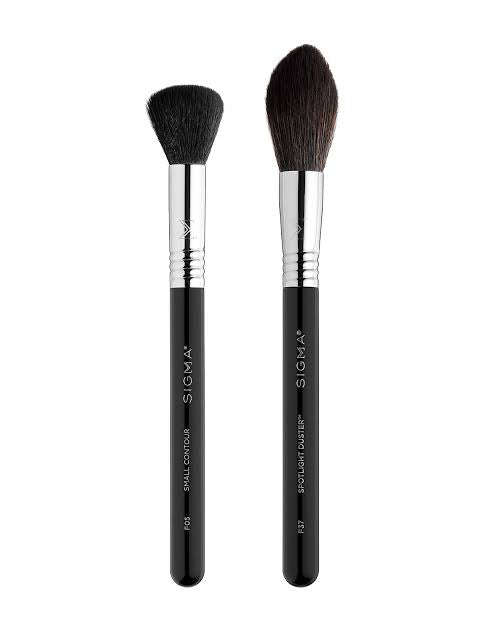 Sigma Beauty Brush Sculpt + Glow Duo Brush Set Mirrors Beauty