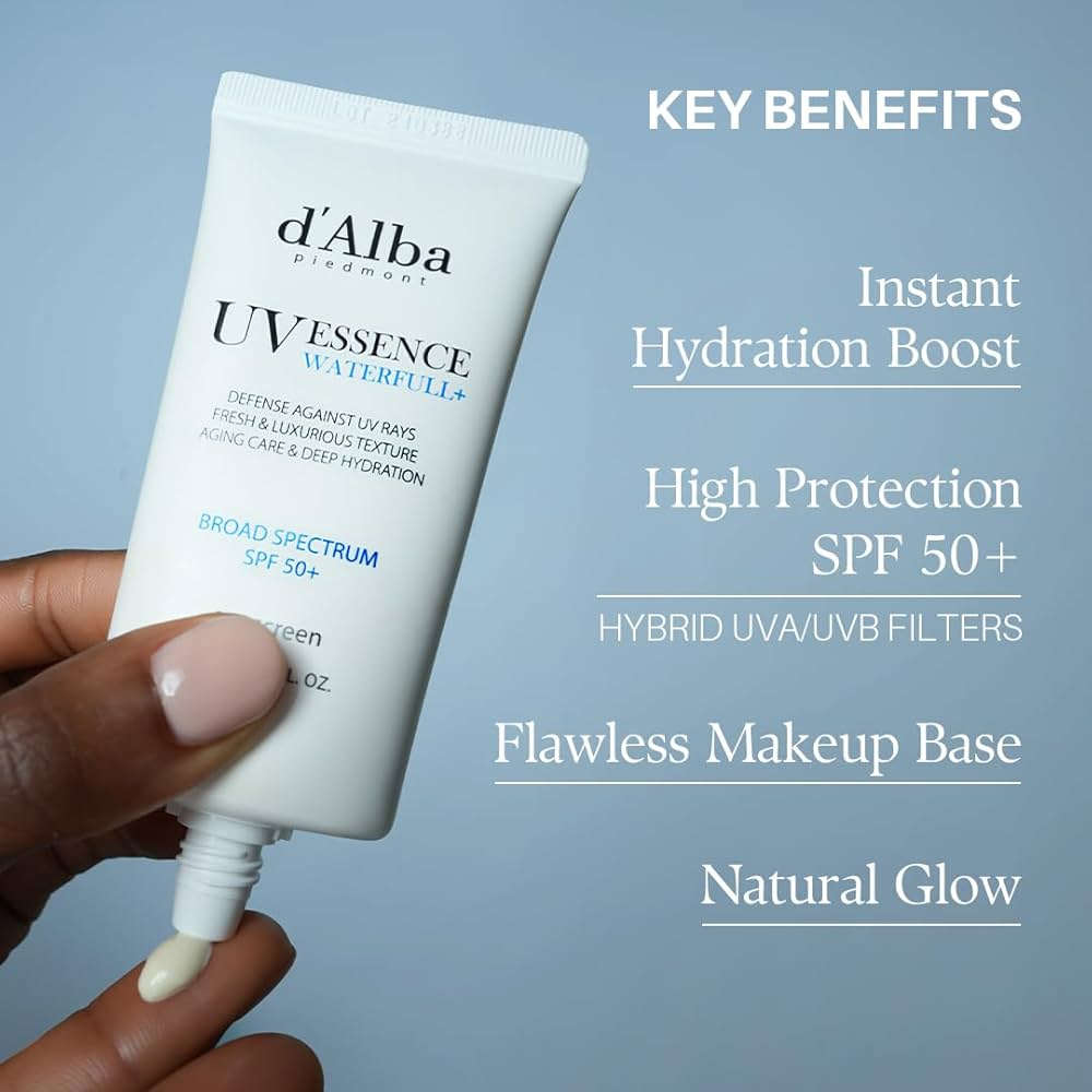 d'Alba UV Essence Waterfull+ Sunscreen, SPF 50+ Mirrors Beauty