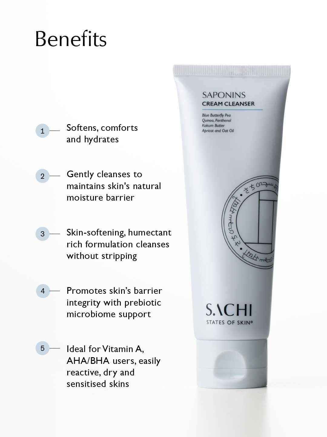 SACHI STATES OF SKIN Saponins Cream Cleanser