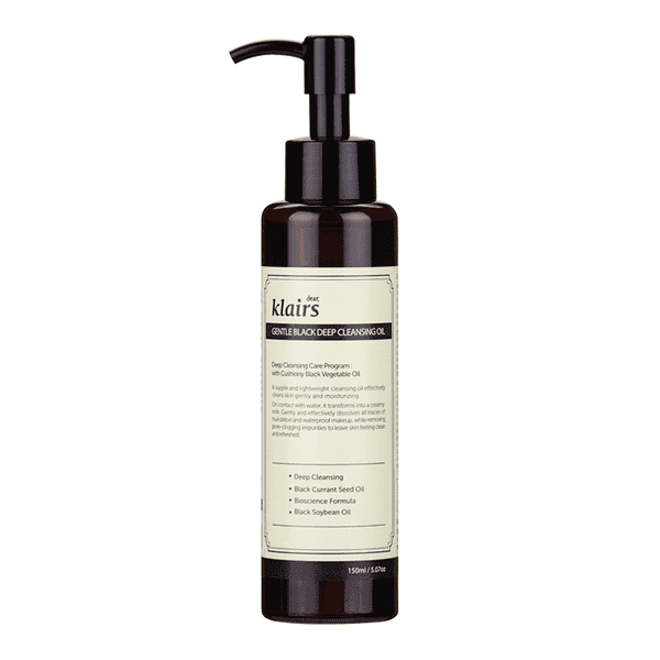 Dear Klairs Gentle Black Deep Cleansing Oil Mirrors Beauty