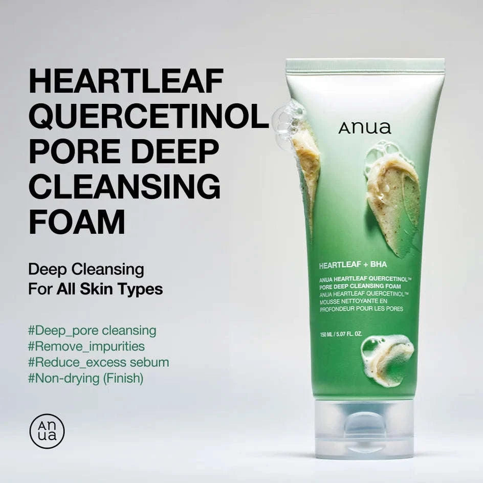 Anua Heartleaf Quercetinol Pore Deep Cleansing Foam Mirrors Beauty