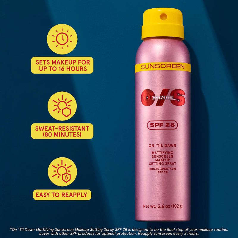ONE/SIZE by Patrick Starrr On 'Til Dawn Mattifying Sunscreen Makeup Setting Spray SPF 28 Mirrors Beauty