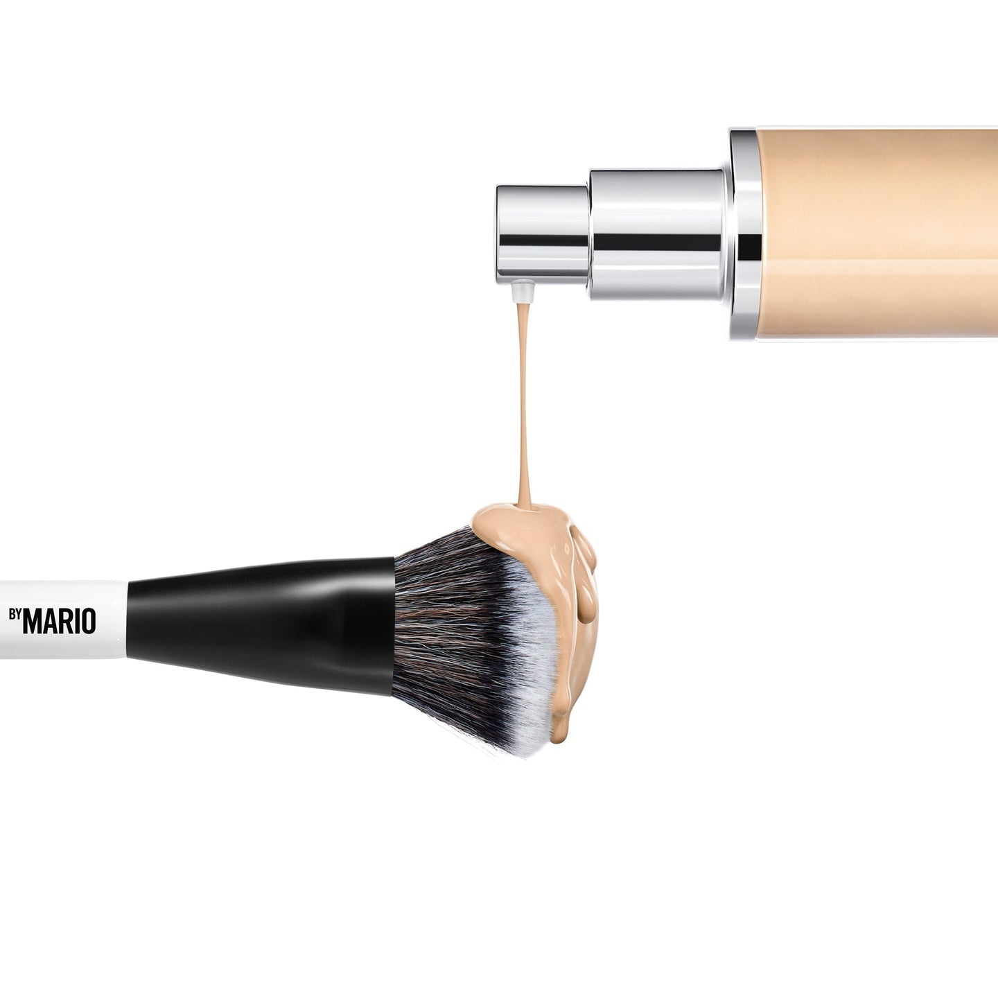 Makeup By Mario F4 DUAL-ENDED FOUNDATION AND FACE BRUSH Mirrors Beauty