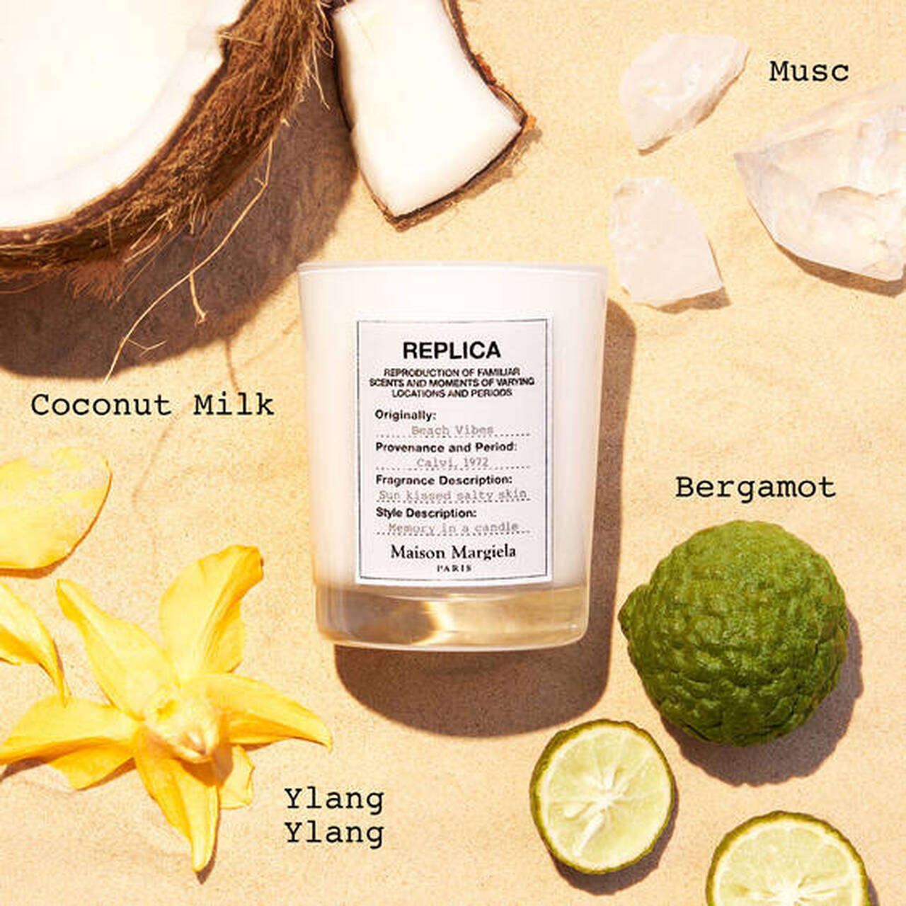 REPLICA BEACH VIBES SCENTED CANDLE Fresh Scented Candle - Mirrors Beauty