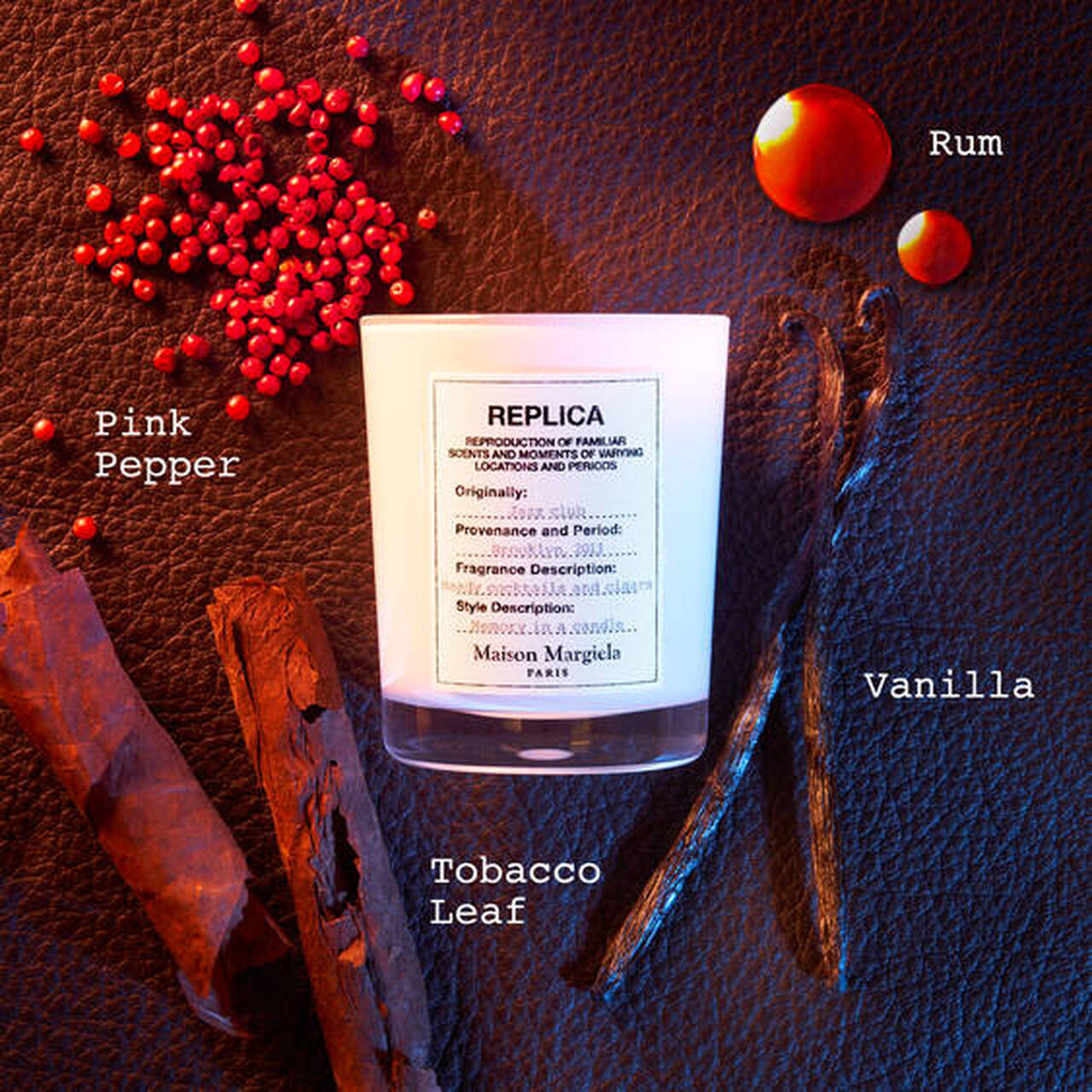 REPLICA JAZZ CLUB SCENTED CANDLE Warm & Spicy Scented Candle - Mirrors Beauty