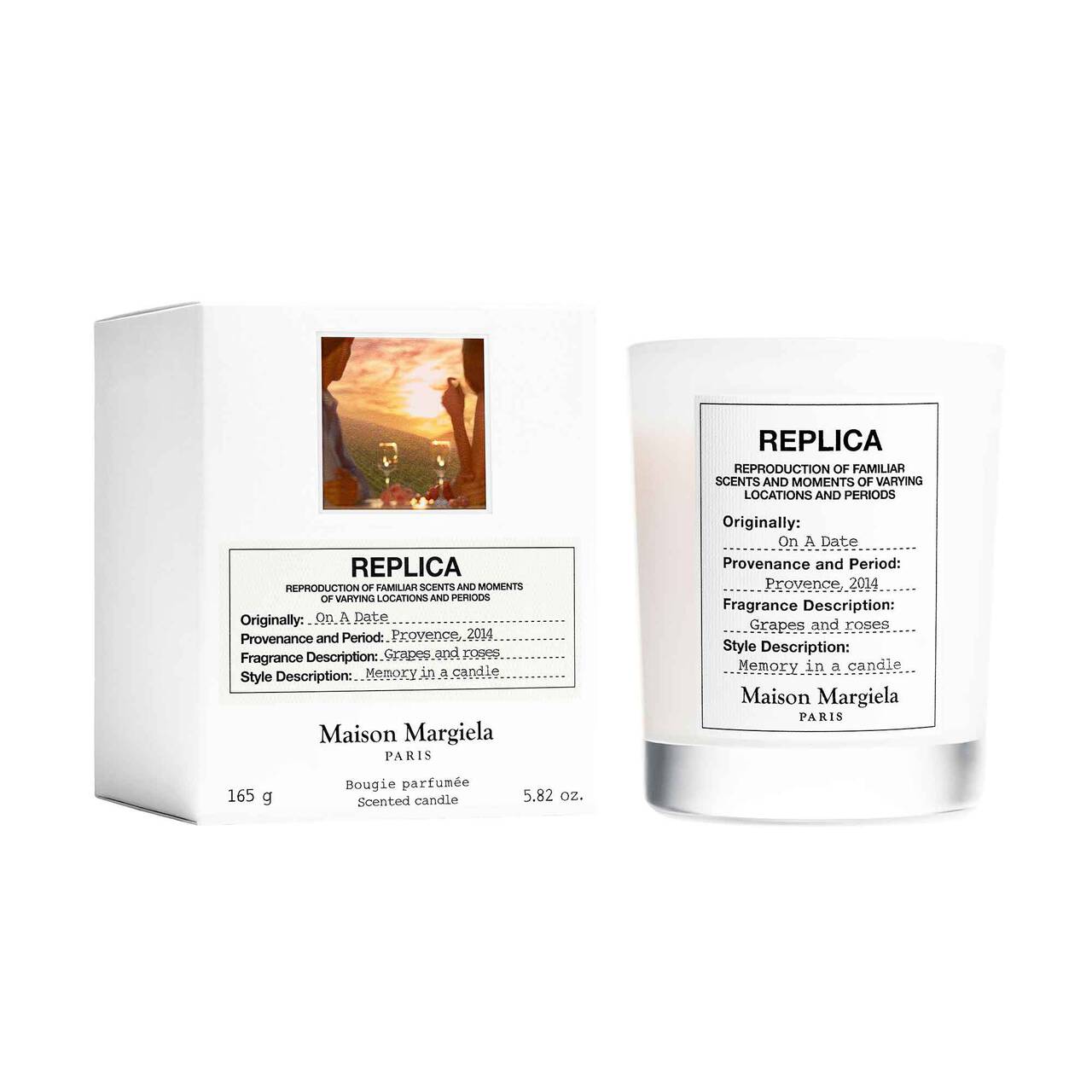REPLICA ON A DATE SCENTED CANDLE Floral Scented Candle - Mirrors Beauty