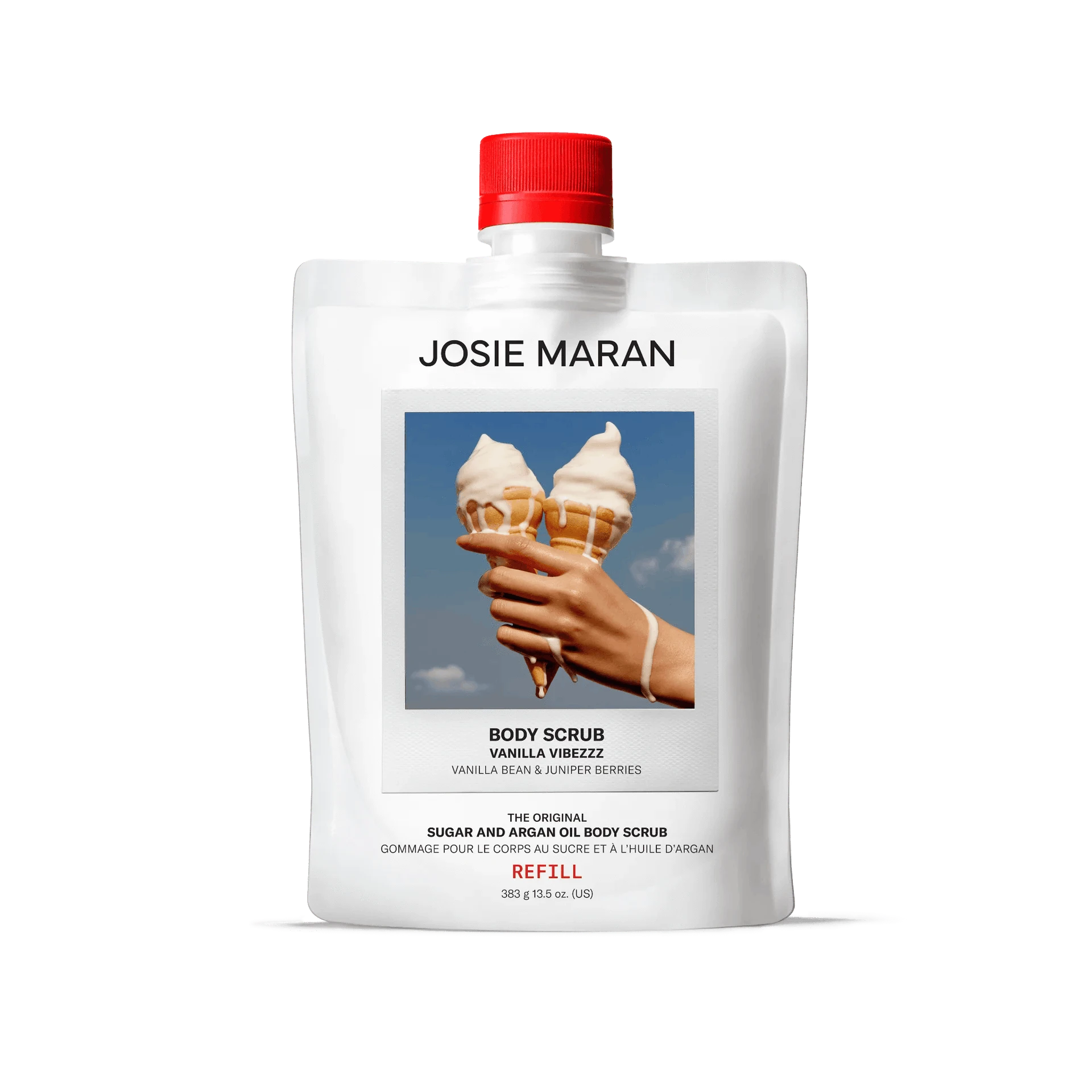 JOSIE MARAN Sugar and Argan Oil Body Scrub Refill Vanilla Vibezzz Mirrors Beauty
