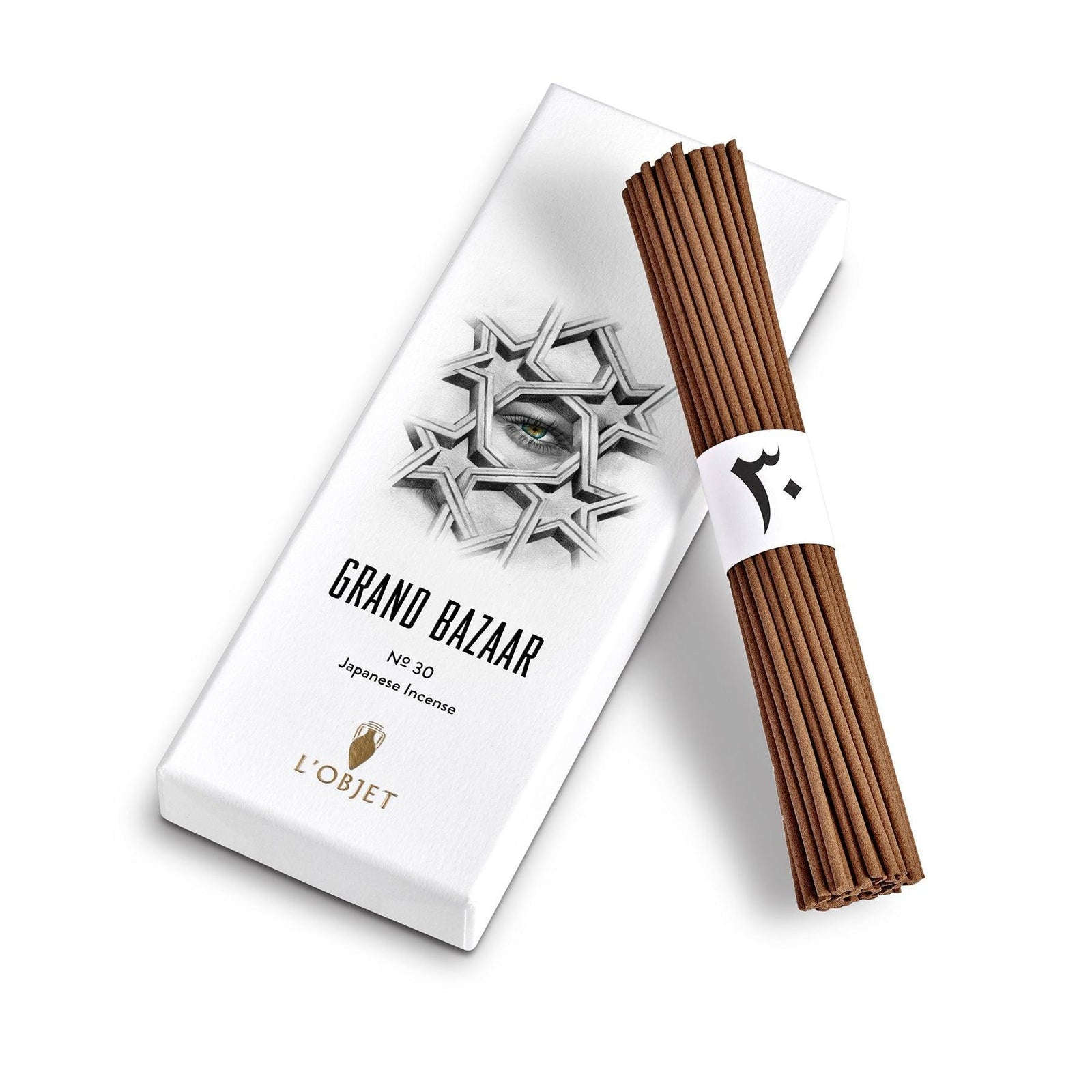 L'object Grand Bazaar No. 30 Incense (60 sticks + square holder) - Mirrors Beauty