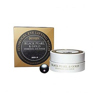 Petitfee Black Pearl & Gold Hydrogel Eye Patch - Mirrors Beauty