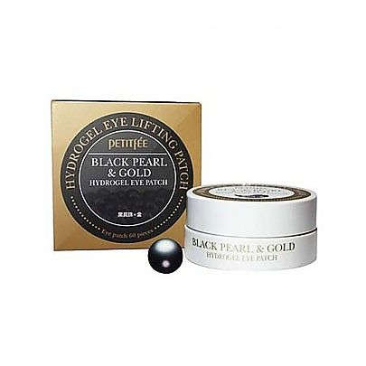 Petitfee Black Pearl & Gold Hydrogel Eye Patch - Mirrors Beauty