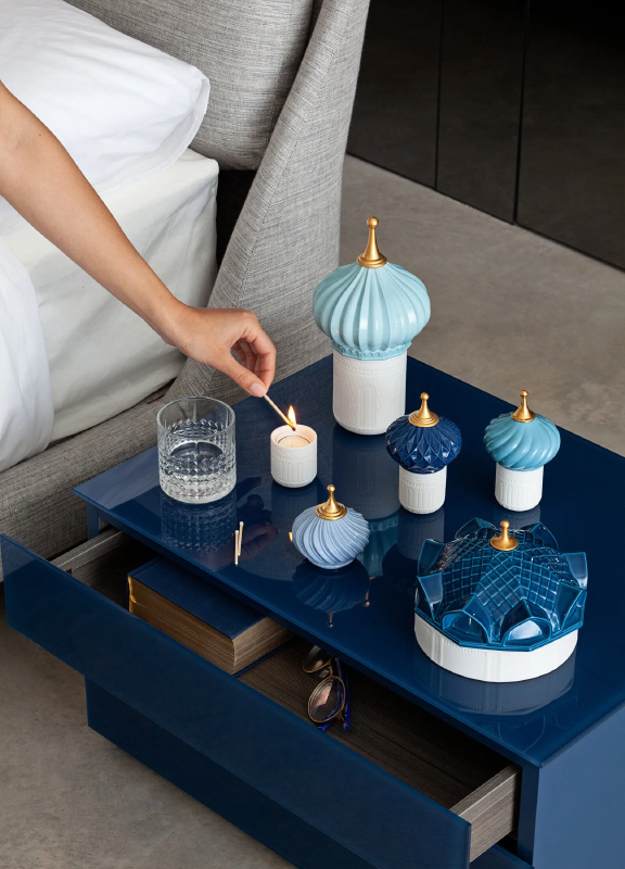 LLadro Blue Spire Candle 1001 Lights