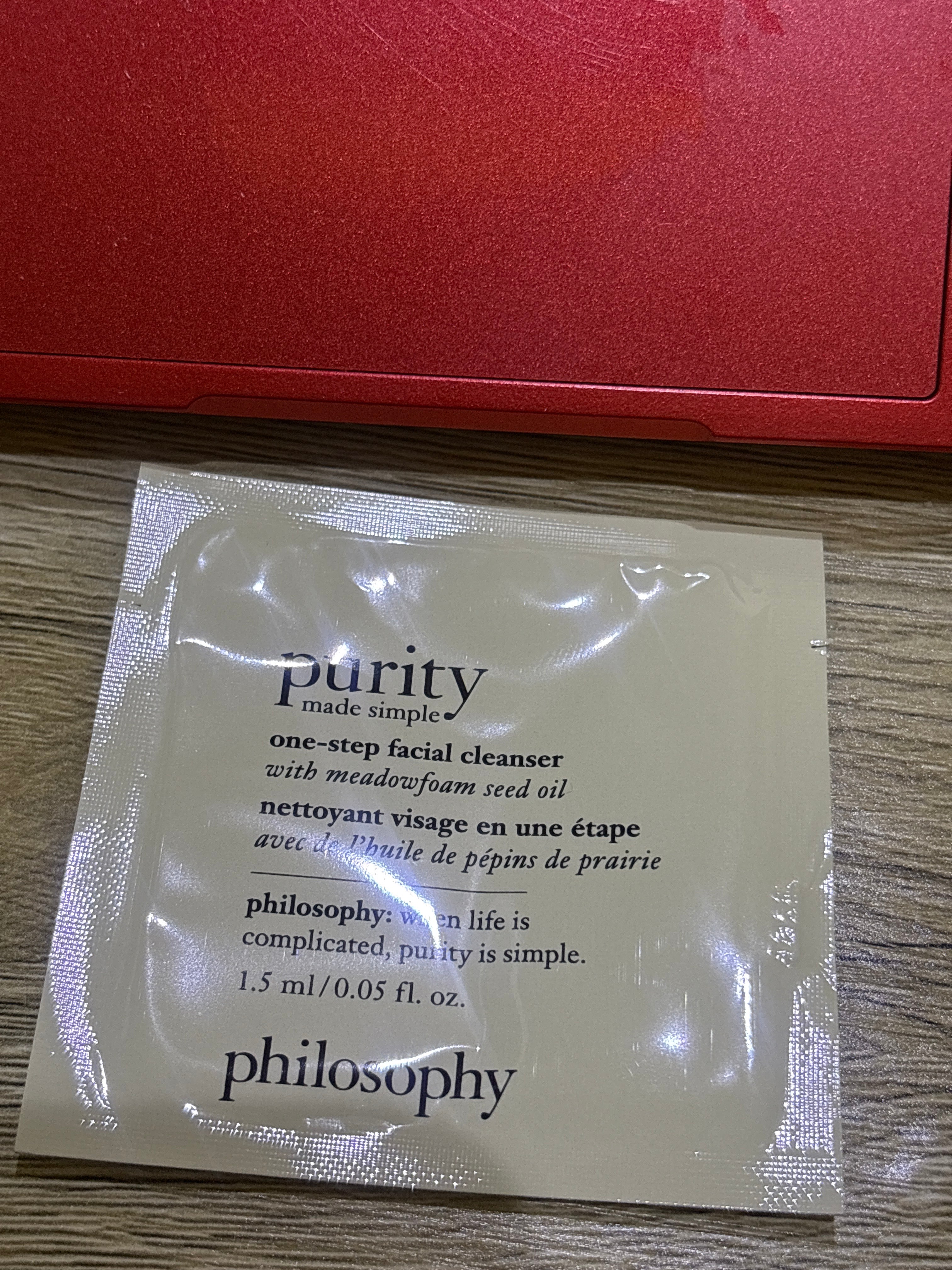 Philosophy one step facial cleanser sachet sample