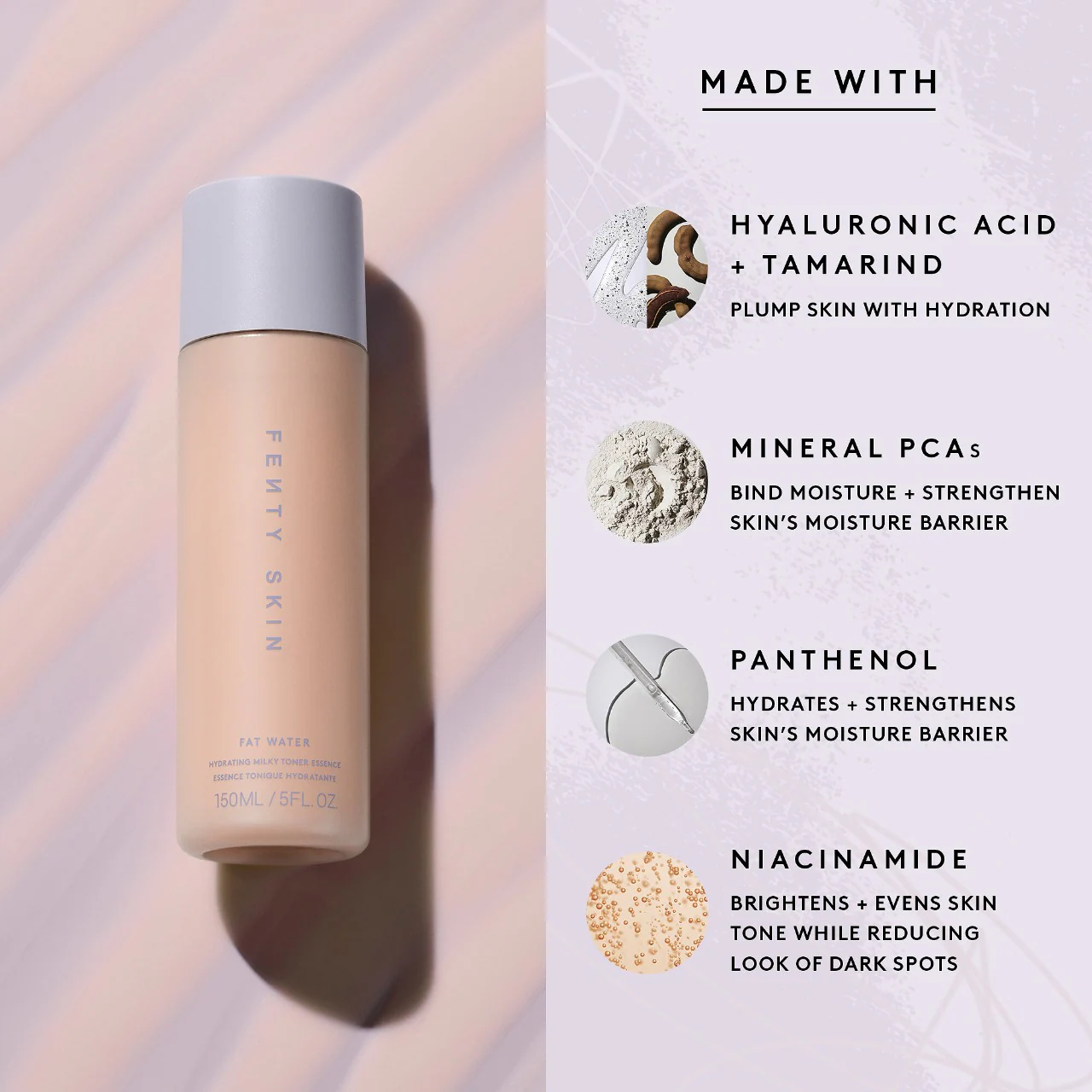 Fenty Skin Fat Water Hydrating Milky Toner Essence with Hyalunoric Acid + Tamarind