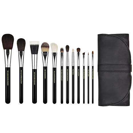 Bdellium Tools Maestro Series Complete 12pc. Brush Set WIth Roll Up Pouch