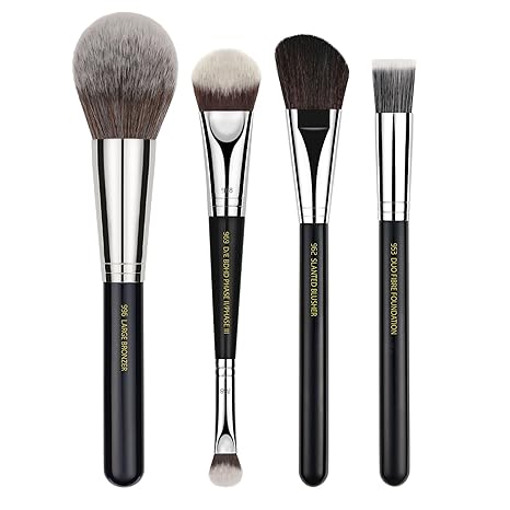 Bdellium Tools Maestro Pro Collection 10pc. Brush Set with Roll-up Pouch