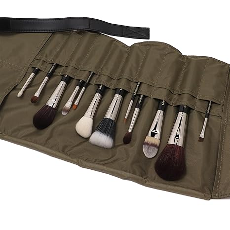 Bdellium Tools Maestro Series Complete 12pc. Brush Set WIth Roll Up Pouch