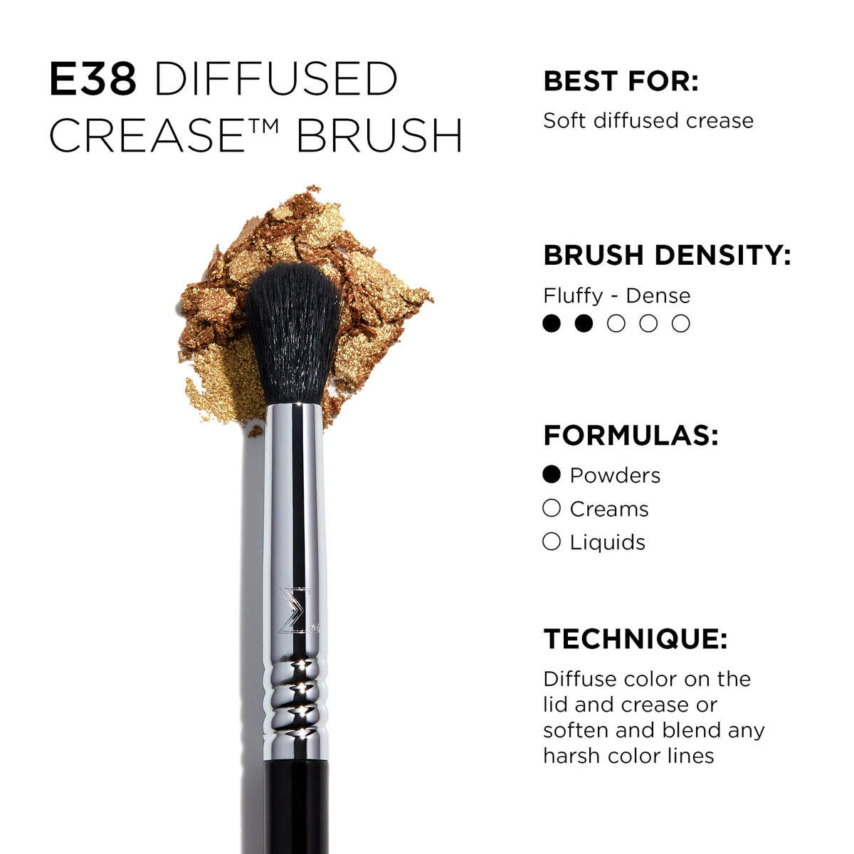 Sigma E38 Diffused Crease™ Brush