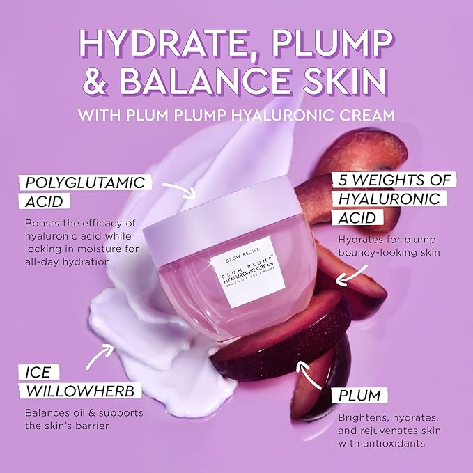 Glow Recipe Plum Plump Hyaluronic Face Cream - Hydrating, Firming & Plumping